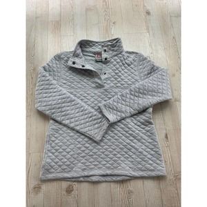 Avalanche Light Gray Quilted Women's Sweatshirt